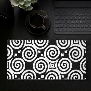 Zwart-wit Abstracte Geometrische Gaming Desk Mat