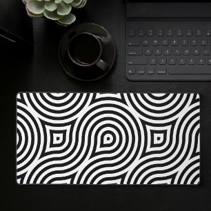 Zwart-wit Abstracte Geometrische Gaming Desk Mat