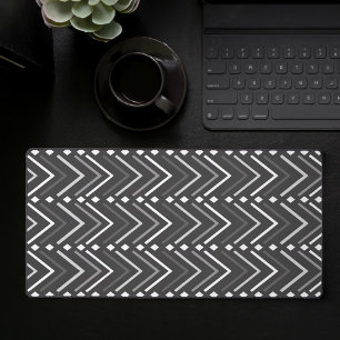 Zwart-wit Abstracte Geometrische Gaming Desk Mat