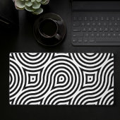 Zwart-wit Abstracte Geometrische Gaming Desk Mat