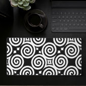 Zwart-wit Abstracte Geometrische Gaming Desk Mat