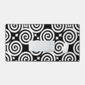 Zwart-wit Abstracte Geometrische Gaming Desk Mat (Keyboard & Muis)