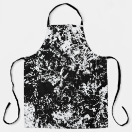 Zwart-wit Abstracte ijsformatie All-Over Schort