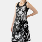 Zwart-wit Abstracte ijsformatie All-Over Schort (Insitu)