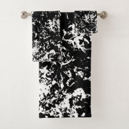 Zwart-wit Abstracte ijsvorming Bad Handdoek
