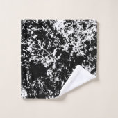 Zwart-wit Abstracte ijsvorming Bad Handdoek (Wasdoekje)