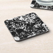 Zwart-wit Abstracte ijsvorming Bier Onderzetter (Linkerzijde)