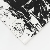 Zwart-wit Abstracte ijsvorming Fleece Deken (Hoek)