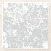 Zwart-wit Abstracte ijsvorming Glazen Onderzetter (Achterkant)