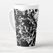 Zwart-wit Abstracte ijsvorming Latte Mok (Linkerhoek)