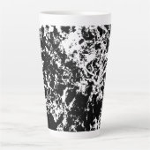 Zwart-wit Abstracte ijsvorming Latte Mok (Voorkant)