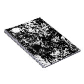 Zwart-wit Abstracte ijsvorming Notitieboek (Rechterzijde)