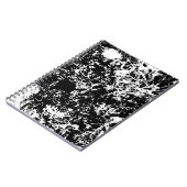 Zwart-wit Abstracte ijsvorming Notitieboek (Linkerzijde)