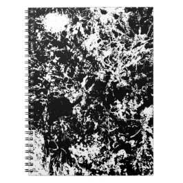 Zwart-wit Abstracte ijsvorming Notitieboek