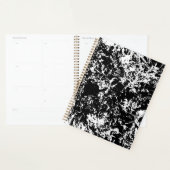 Zwart-wit Abstracte ijsvorming Planner (Display)