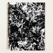 Zwart-wit Abstracte ijsvorming Planner (Voorkant)