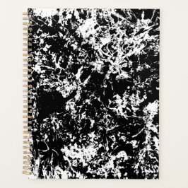 Zwart-wit Abstracte ijsvorming Planner