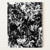 Zwart-wit Abstracte ijsvorming Planner (Achterkant)