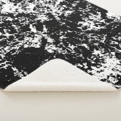 Zwart-wit Abstracte ijsvorming Sherpa Deken (3/4)