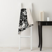 Zwart-wit Abstracte ijsvorming Sherpa Deken (In situ)