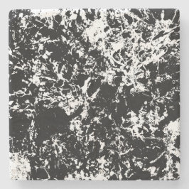 Zwart-wit Abstracte ijsvorming Stenen Onderzetter