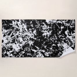 Zwart-wit Abstracte ijsvorming Strandlaken