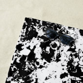 Zwart-wit Abstracte ijsvorming Strandlaken (In situ)