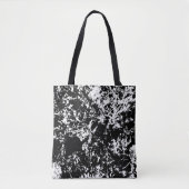 Zwart-wit Abstracte ijsvorming Tote Bag (Voorkant)