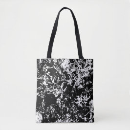 Zwart-wit Abstracte ijsvorming Tote Bag