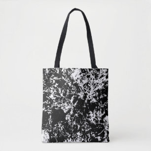 Zwart-wit Abstracte ijsvorming Tote Bag