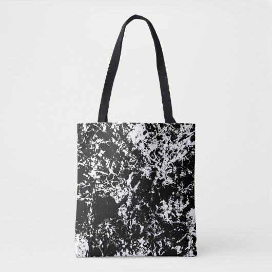 Zwart-wit Abstracte ijsvorming Tote Bag (Voorkant)