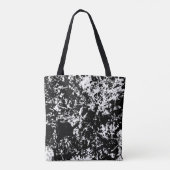 Zwart-wit Abstracte ijsvorming Tote Bag (Achterkant)
