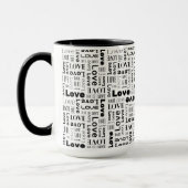Zwart-wit Abstracte Liefdesmok Mok (Links)