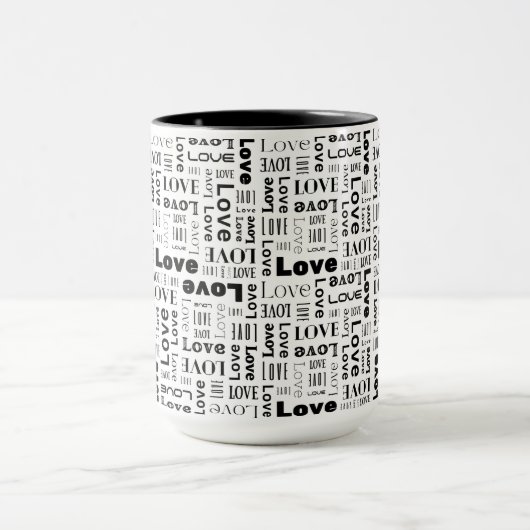 Zwart-wit Abstracte Liefdesmok Mok (Midden)
