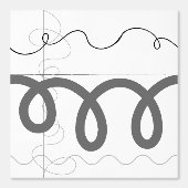 Zwart-wit Abstracte lijnen behang (Voorkant)