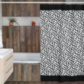 Zwart-wit Abstracte lijnen Douchegordijn