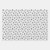 Zwart-wit abstracte lijnen en stippen inpakpapier vel (Voorkant 3)