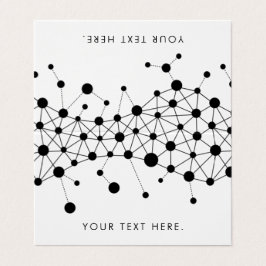 Zwart-wit abstracte lijnen en stippen visitekaartje