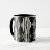 Zwart-wit Abstracte Mok 1 (Voorkant links)