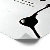 Zwart-wit Abstracte muurkunst, Paard Poster (Hoek)