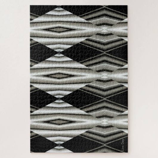 Zwart-wit Abstracte puzzel (Verticaal)