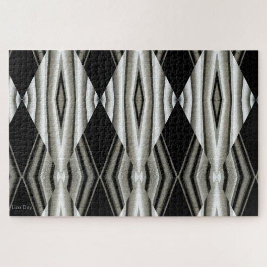 Zwart-wit Abstracte puzzel Legpuzzel (Horizontaal)