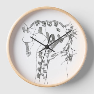 Zwart-wit abstracte stok tapijten houten wand