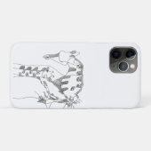 Zwart-wit abstracte stok tapijten houten wand Case-Mate iPhone case (Achterkant (horizontaal))