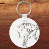 Zwart-wit abstracte stok tapijten houten wand sleutelhanger (Voorkant)