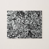 Zwart-wit Abstracte tekenpuzzel Legpuzzel (Horizontaal)