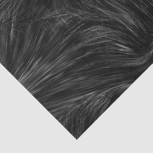 Zwart & Wit Abstracte Veer Tissuepapier (Detail)