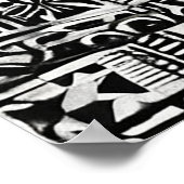 Zwart-wit Abstracte vormen Poster (Hoek)