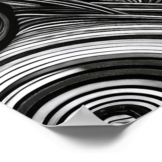 Zwart-wit Abstracte vrouw Poster (Hoek)