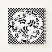 Zwart-wit abstracte vrouwen notitieboek (Achterkant)